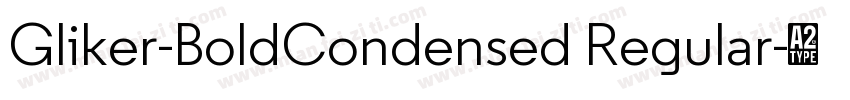 Gliker-BoldCondensed Regular字体转换